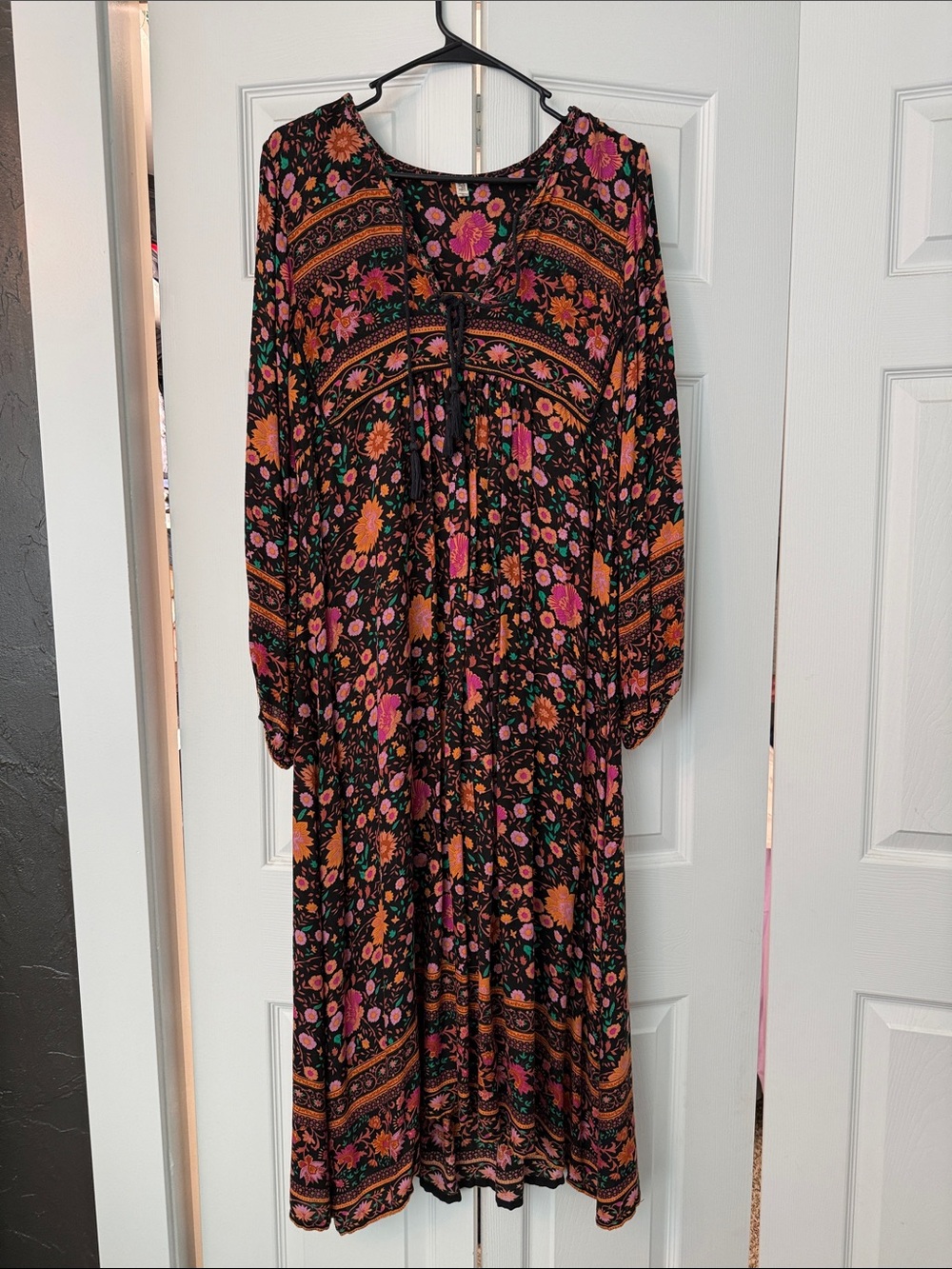 Spell from Free People Bohemian Floral Long Sleeve Midi Dress